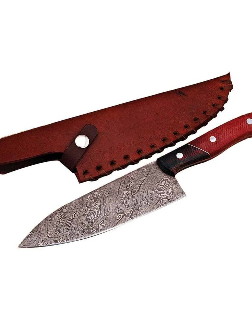 5 Pc Damascus Knife Set Handmade Chef Fillet Cleaver Skinner Kitchen Knives